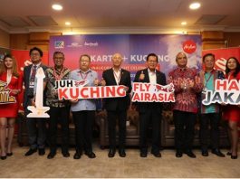 Soaring high! AirAsia celebrates inaugural flight from Jakarta to Kuching