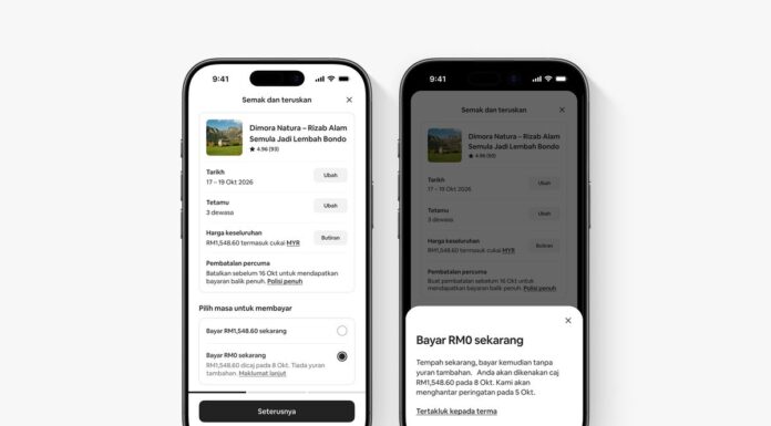 Airbnb Introduces ‘Reserve Now, Pay Later’ in Malaysia, giving guests greater flexibility