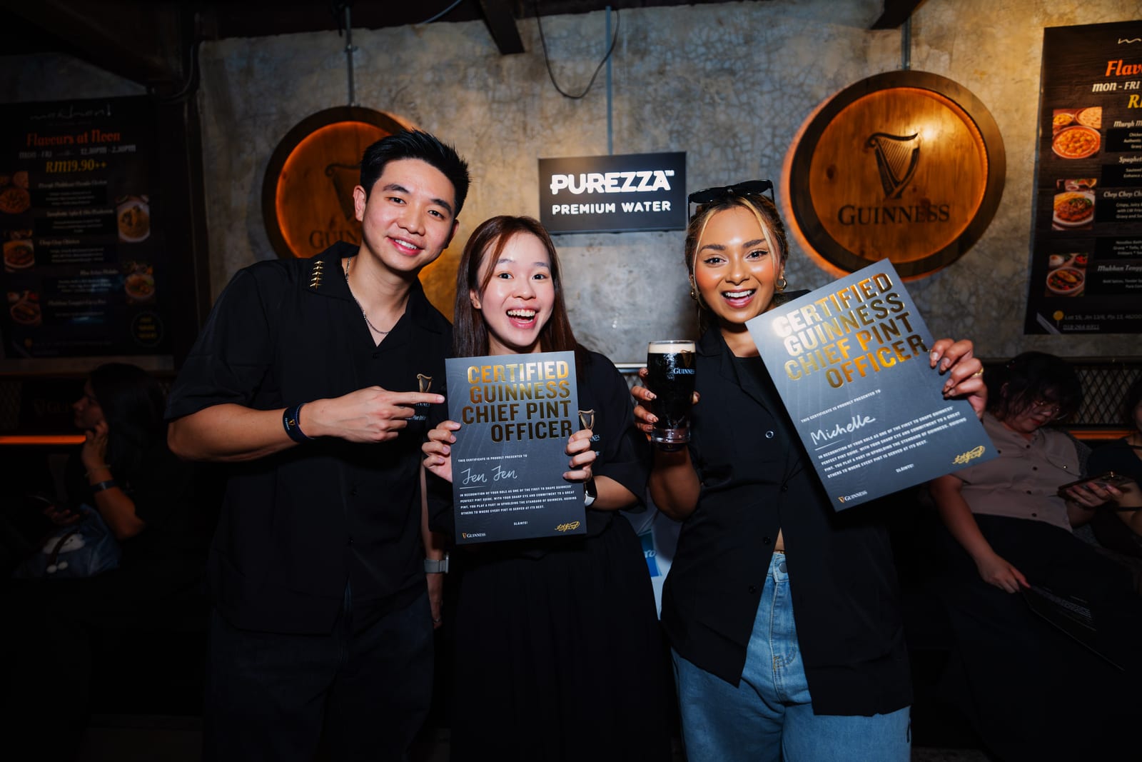 Chief Pint Officers at the Guinness Rate Your Pint Trail event