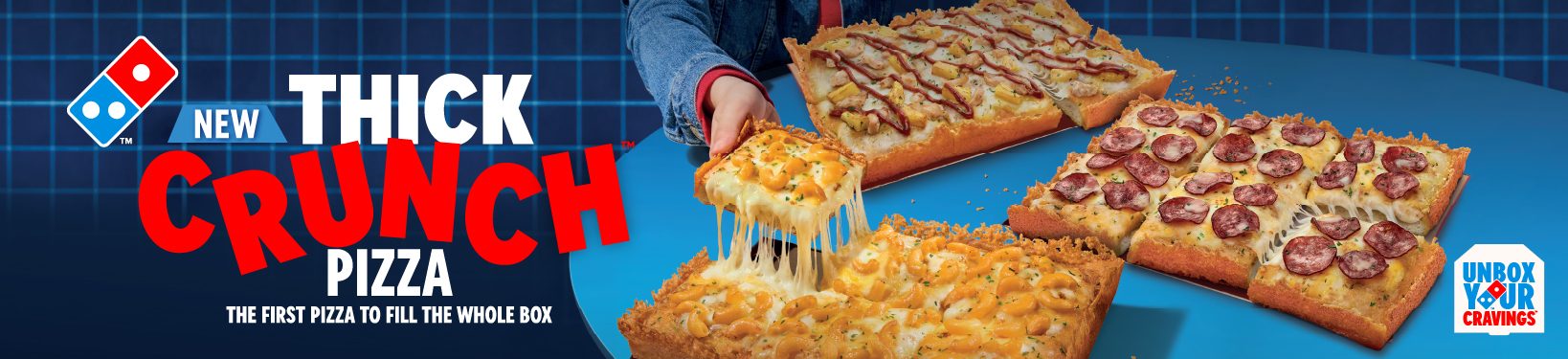 Domino's Unbox Your Cravings campaign teaser visual