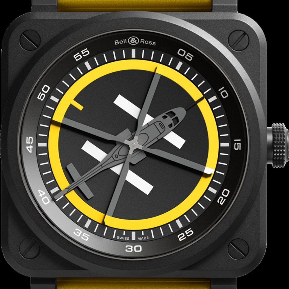 Full watch view of the Bell & Ross BR-03 Helipad.