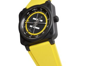 Angled product view of the Bell & Ross BR-03 Helipad