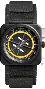 Bell & Ross BR-03 Helipad with black synthetic fabric strap