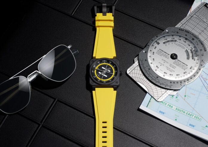 Bell & Ross BR-03 Helipad shown with aviation navigation instruments