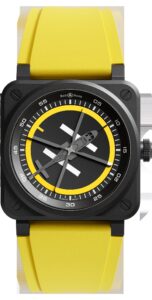 Bell & Ross BR-03 Helipad with yellow rubber strap
