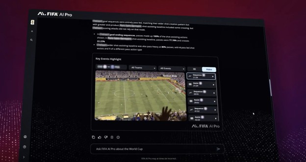 FIFA AI Pro match highlights and video analysis interface