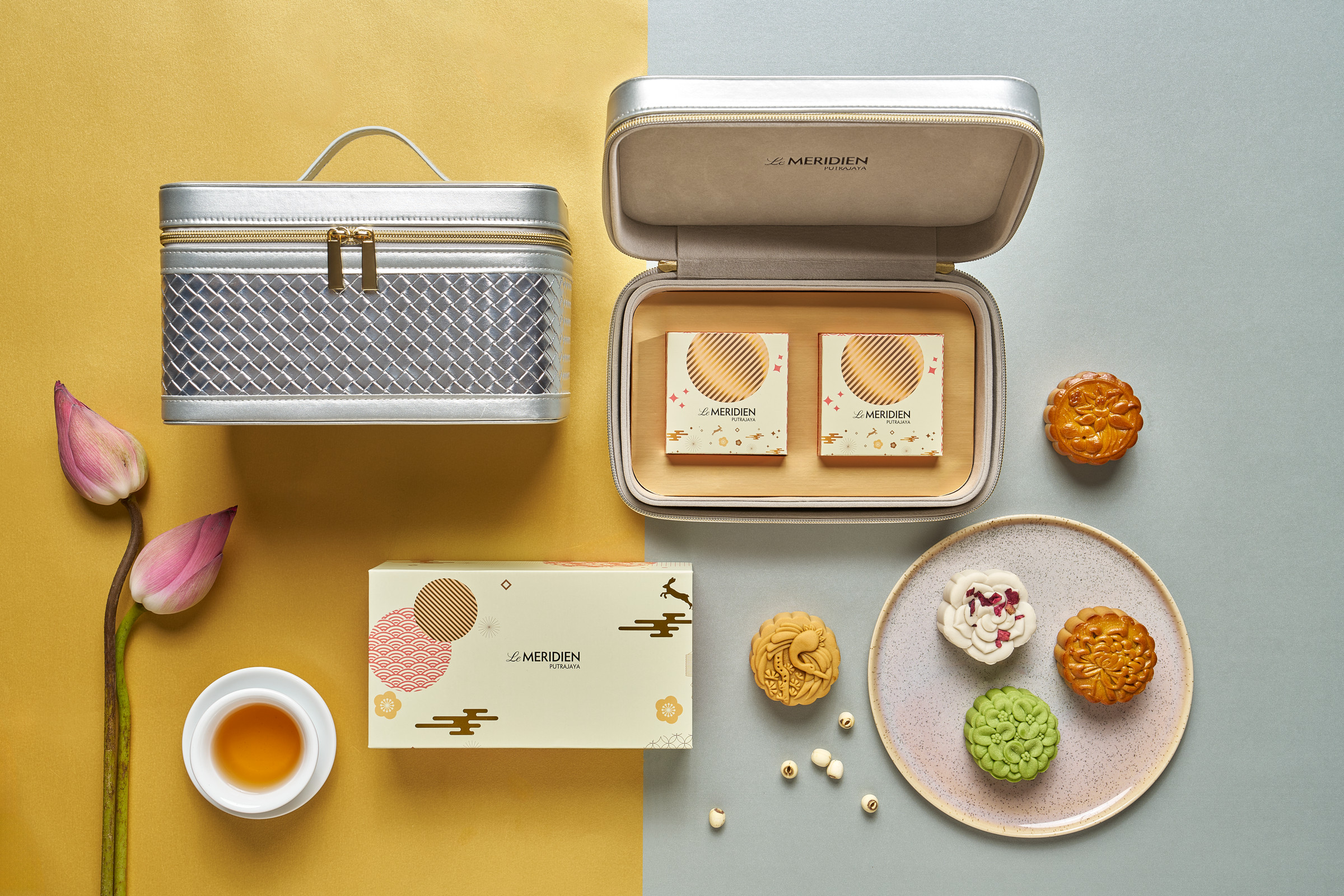 Le Méridien Putrajaya Premium Gift Box with mooncakes and tea