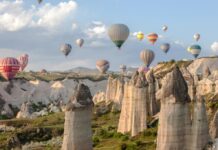 Türkiye – The Fast Lane to Summer Holiday Fairy chimneys and hot-air balloons in Nevsehir, Cappadocia